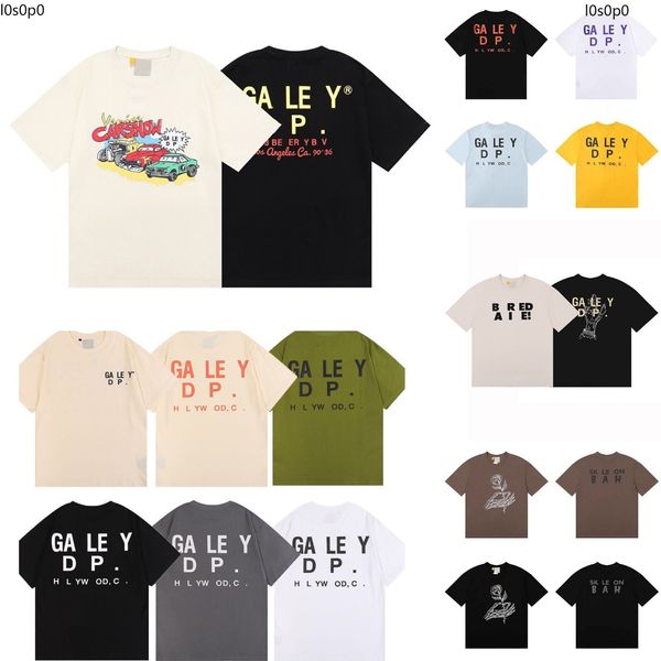 2024 Дизайнерская футболка мода роскошные бренды галерея-бренд-галереи мужская и женская футболка 100% хлопковая футболка уличная тенденция хип-хоп.