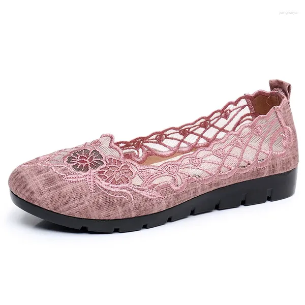 Scarpe casual estate Mesh Respirare liberamente donne piatte 2024 Sneaker per la piattaforma femminile che cammina la mamma Chaussure's femme