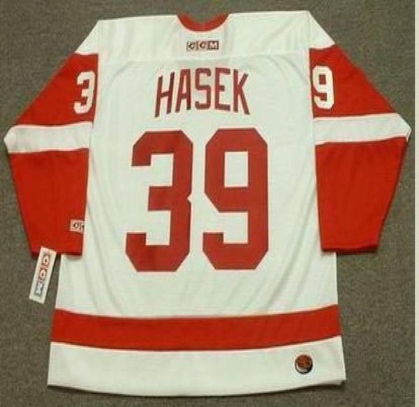 Uomini giovani donne vintage hockeys 39 Dominik Hasek 2002 ccm hockey jersey size s5xl personalizzato qualsiasi nome o numero7652235
