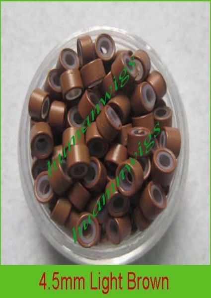 Links micro -anel de silicone de 45 mm para extensão de cabelo de cabelos Extensão de ferramentas Brown5000pcs Mix Color3418538