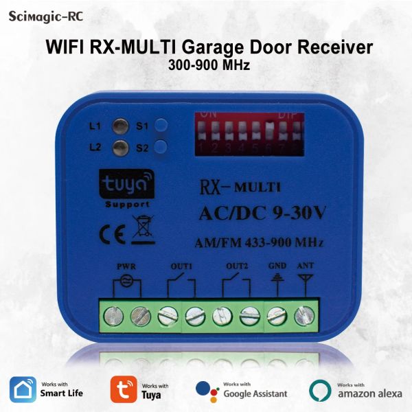 Контроль 110 шт. Tuya SmartLife WiFi Remote Presiver 300900 МГц RXMulti AC DC 930V 85250V модуль переключения для Alexa Google Home