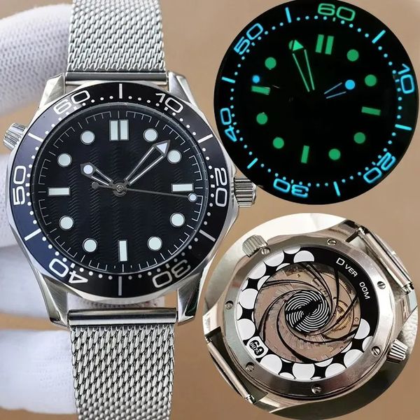 U1 üst sınıf AAA saat seramik çerçeve nttd 42mm erkekler orologio Safir Erkekler İzler Otomatik Mekanik Hareket Montre De Luxe 300m Sınırlı Üretim Kol saatleri J909