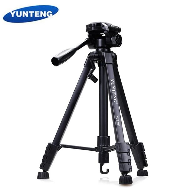 Monopods Yunteng 668 Profesyonel Alüminyum Tripod Kamera Aksesuarları Canon Nikon Sony SLR DSLR Dijital Kamera için Pan Head ile Stand
