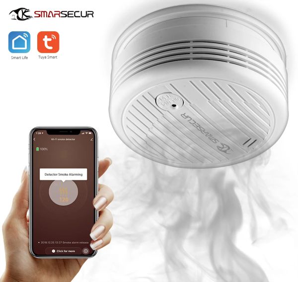 Rilevatore Tuya WiFi America di antincendio Protezione antincendio Rilevatore di fumo Combinazione Fuoco Alarm Alarm Home Security Sistema