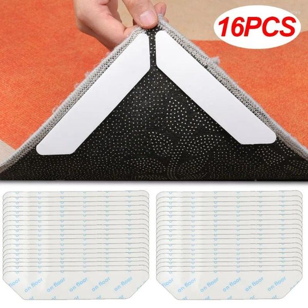 Badmatten 16/8pcs Teppich nicht rutscher Aufkleber Selbstklebendes Anti-Skid-Grip-Band Curling Patch Corner Side Fixed Sticker Home Tool