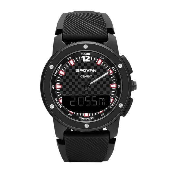 Relógios Gemini Smart Watch Double Display Sports Sports Watch Altimeter Barômetro Compass à prova d'água Previsão do tempo LED LED