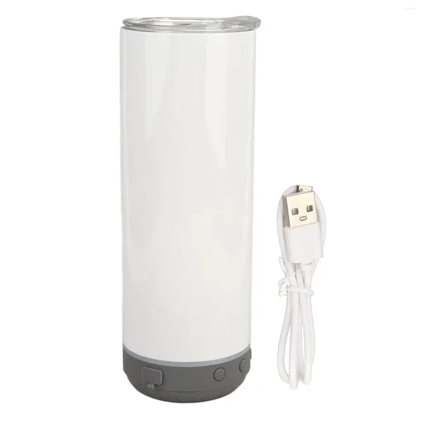 Canecas Sublimação Tumblers Design cônico Bluetooth Orador de vácuo A vácuo de parede dupla destacável sem fio para casa