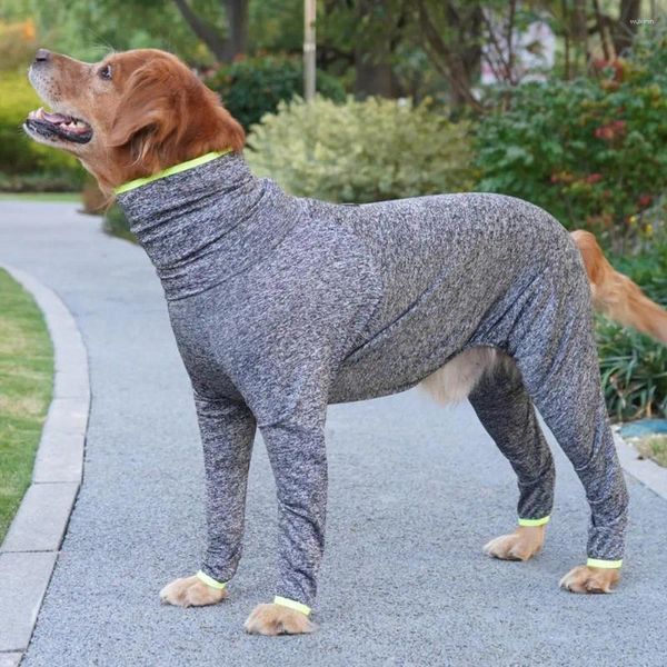 Hundekleidung gemütliche Winter große Kleidung mit vollen Wickel-Ellbogen-Pads, die einfach zu tragenes Pullover-Design vierbeinig warm warm für