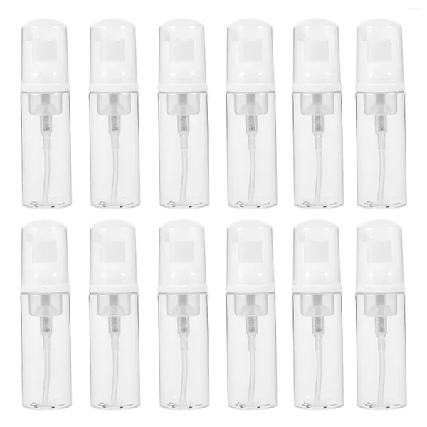 Garrafas de armazenamento 12 PCs Bubble Bottle Mist Spray Lotion Dispenser Bomba Bomba Recipiente Plástico Viagem 60ml