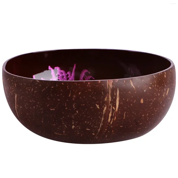 Ciotole Coconut Shell Bowle gioielli Tasto Chiave Container Casa in legno Ornamento Manota per bambini Giustizia