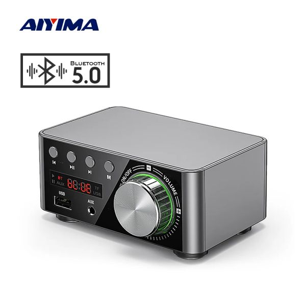 Amplificatore Aiyima MA12070 Bluetooth 5.0 Amplificatore di potenza 50wx2 Amplificatore audio digitale Amplifica Digital USB AUX in Music Card Player Super TPA3116