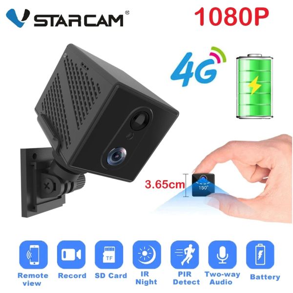 Мониторы VSTARCAM 4G SIM -карта беспроводная сеть безопасности мини -камера 2MP HD Перезаряжаемая батарея IP -камера Wi -Fi 4G LTE Home Camera