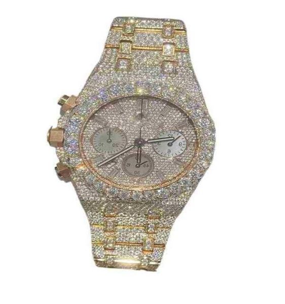 Orologio da polso Luxury VVS1 Men039S Watch Diamond High End End Custom Gia Natural per 7Wis 170M6 1EKHP1430945