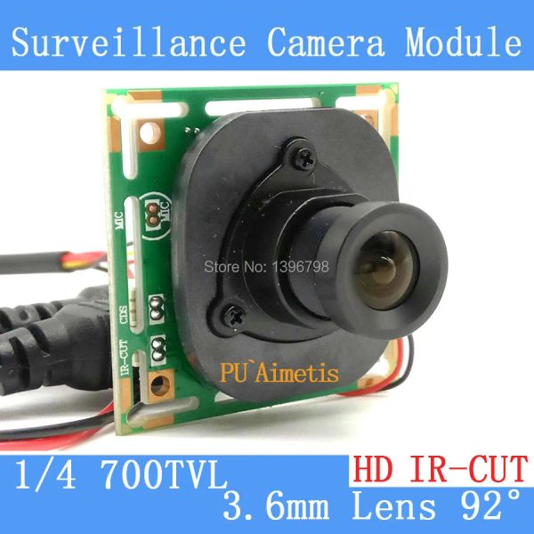 Kamerasfarbe HD CMOS 700TVL CCTV -Kamera -Modul 3,6 mm Objektiv + PAL oder NTSC Optionaler Überwachungskameras Ircut Dualfilter -Schalter