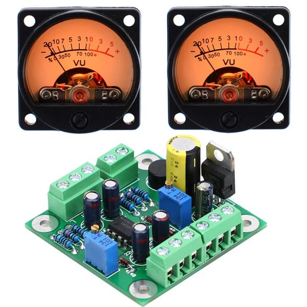 Verstärker kostenloses Porto Vu Level Audio Messgerät Treiberplatine + 2pcs Vu -Messgerät mit warmem Farbschalldruckmesser 9V20V Wechselstromeingang