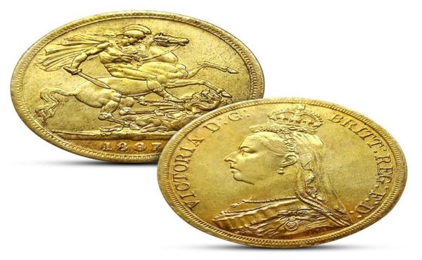 18871900 Victoria Egemen Paralar 14pcsset 38mm Küçük Altın Hatıra Para Koleksiyon Memur Para Yeni Arrival8078830