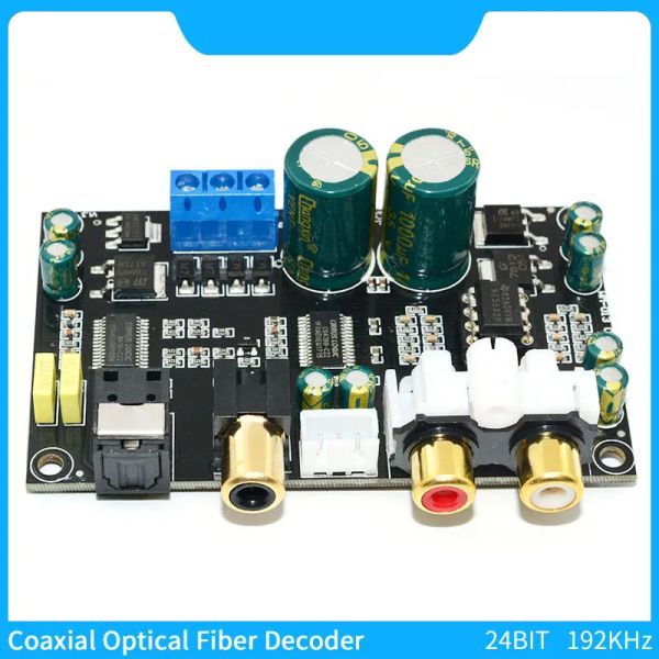 Аксессуары коаксиальный оптический волоконно -декодер CS8416 CS4398 24BIT192KHZ Audio Sound DAC Модуль SPDIF Коаксиальные оптические волоконные декодеры.