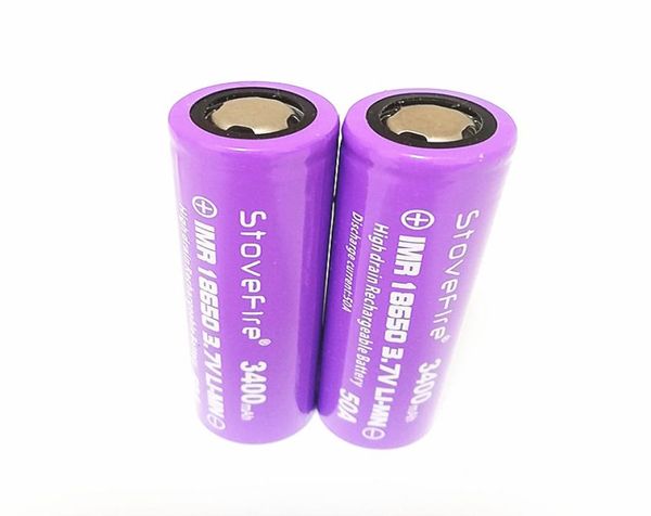 IMR 18650 3400mAh 50A Cabeça plana 37V Uso de bateria de lítio recarregável para modelos de pó de pó de aeronaves de alta qualidade 100 Power1209369