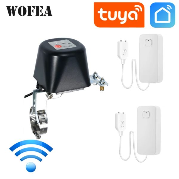 Detektor Smart Water System Kit WiFi Wasserleckage Alarmsensor Smart WiFi Ball Ventil Controller Auto Open oder Close Ventil Tuya SmartLife