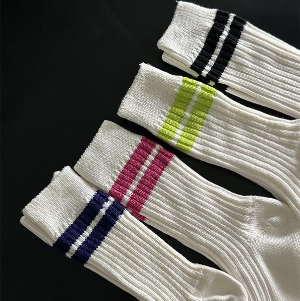 Fashion Men Women Stockings di alta qualità stampa di cotone Black White Socks traspirante