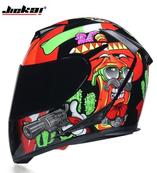 Capacete de motocicleta de corrida de rosto completo capacete Capacetas Capacos Capacos Double Visor Racing Motocross Capacete Casco Men Moto9015005