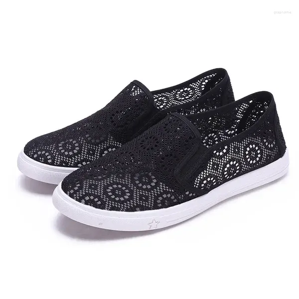 Casual Schuhe mesh atmungsaktiven Frauen flache Sommerausschnittstudent Sneakers für Wohnungen