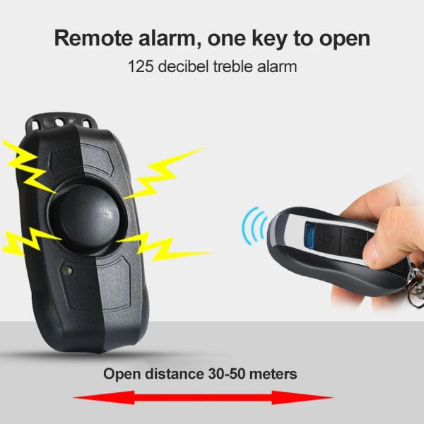 Kits Sicherheitsalarm 150 dB Wireless Antitheft Vibration Wireless Motorcycle Bicycle Waterfof Security Alarm bei Fernbedienung