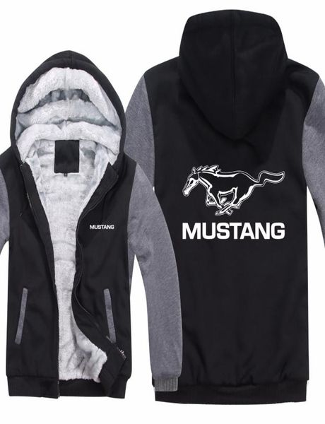 Ford Mustang Hoodies Jaqueta de inverno homem unissex casual forro de lã de lã Man Mustang 50 anos sweethirts pulôver7691856