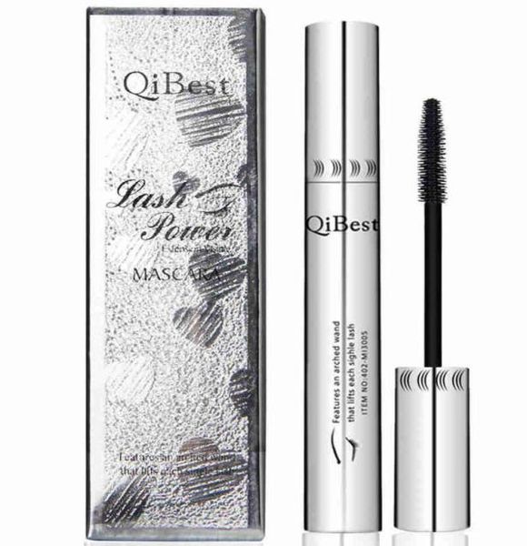 Qi buschy mascara wasserdichte Nichtmudge Silikonbürste 3d kolossale schwarze Mascara Faser Augen Make -up Silberrohr1899991