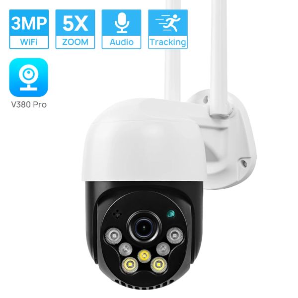 Band 3MP Audio PTZ WiFi Camera Auto Tracking Wireless IP -Kamera Outdoor 5x Digital Zoom AI Human Detection CCTV Überwachung V380