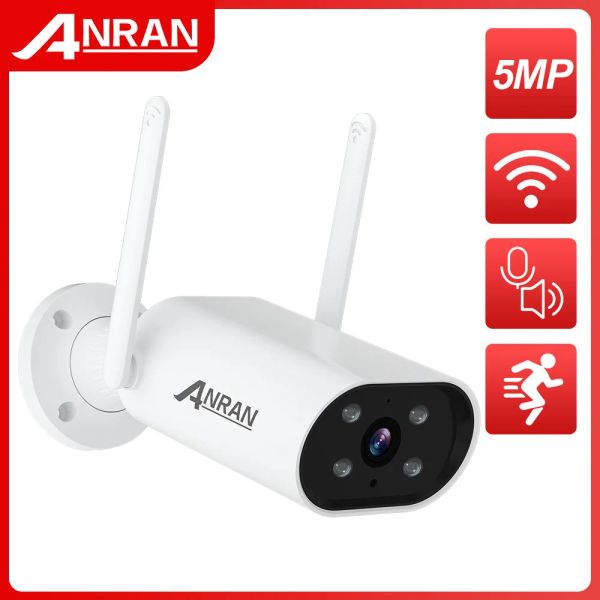 System Anran 5MP IP -Kamera Smart Outdoor WLAN -Überwachungskamera 5megapixel Überwachungskamera wasserdichte Nachtsicht App Control Audio