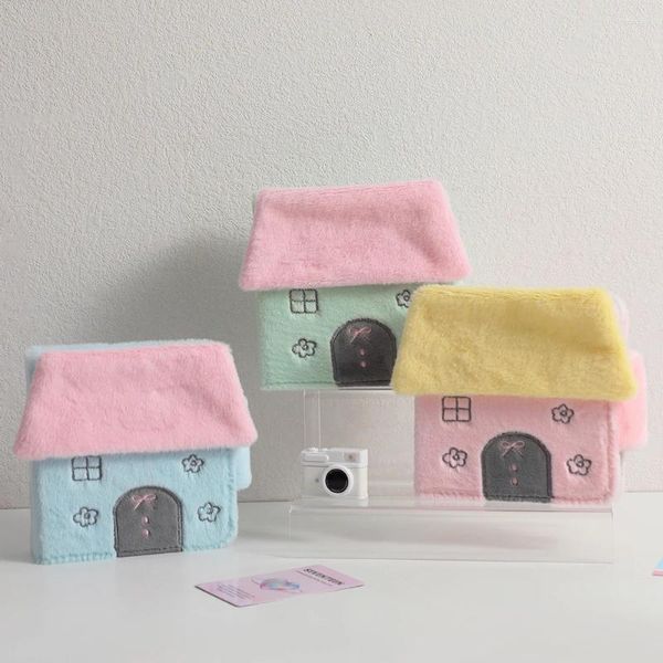 Kawaii House Shape Serisi Furry 3 inç Kpop Pocards Binder Kitap Idol PO Kartları Koleksiyonu