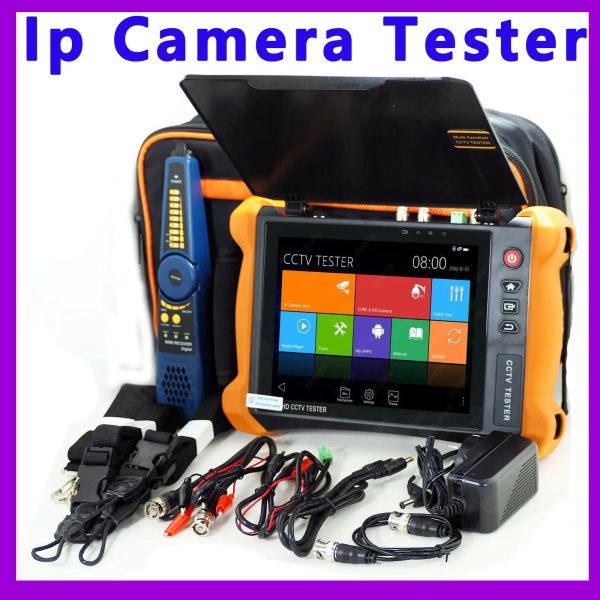 Отображение 8 -дюймового монитора CCTV Tester 4K X9ADHS X9MOVTADHS CCTV HD IP -камера WiFi Tester POE UTP 8MP AHD CVI TVI ALL в одном IP -камере