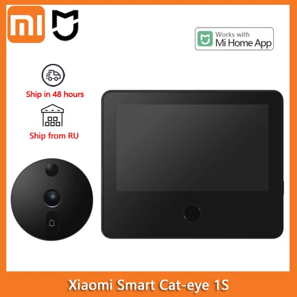 Intercomo Xiaomi Smart Home Video Intercom Smart Cateye 1s Wi -Fi Wireless Câmera Vídeo Vídeo Peephole Door de 1080p HD Visão noturna infravermelha