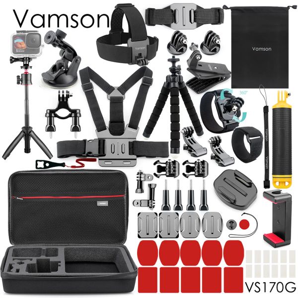 Monopods Vamson для GoPro 10 9 9 Sports Camera Общие аксессуары, установленные три типа штатива для Go Pro Hero 10 9 8 7 6 для Eken H8R VS170