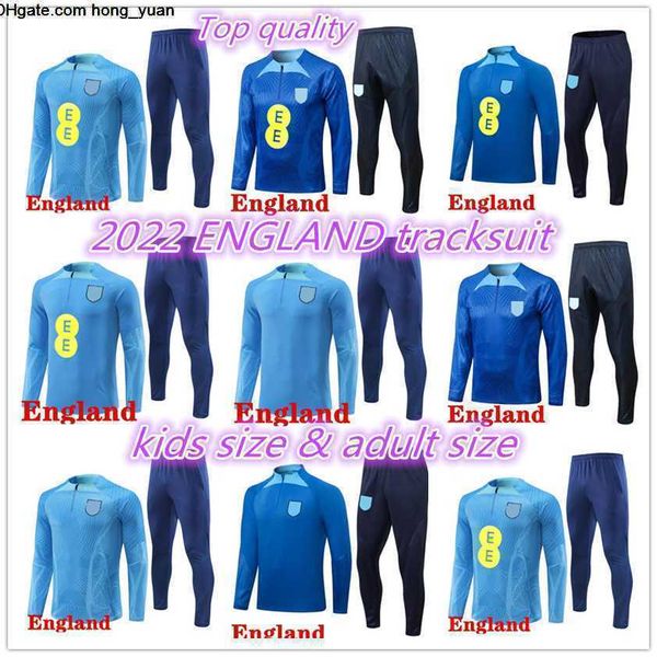 Englands Erwachsenen Tracksuit Soccer Trikot Training Kane Sterling Rashford Sancho Grealish 22 23 Herren Kids National Football Trails Kit Survetement Survetement