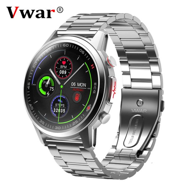 Uhren VWAR Max Pro Smart Watch Sport Fitness Tracker Laserbehandlung EKG Körpertemperaturmessung Herzfrequenz Blutdruck Sauerstoff