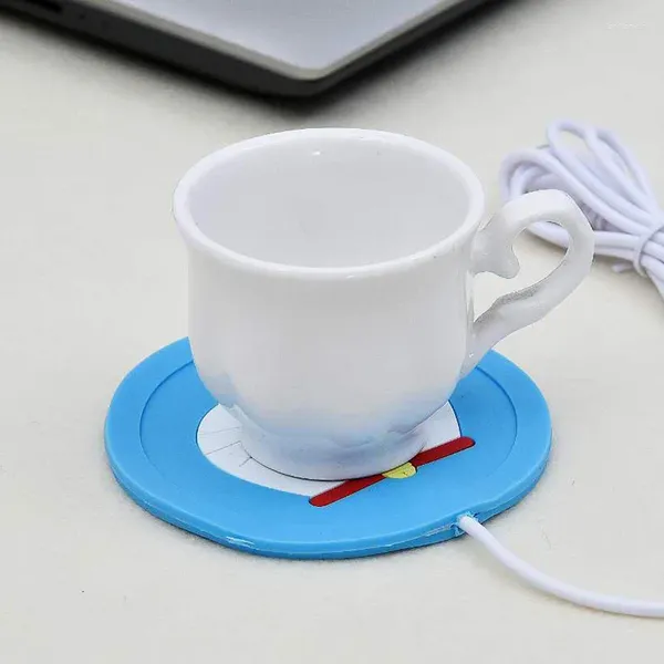 Bandejas de chá Donirt desconto est 5V USB fofo de silicone aquecedor aquecedor de leite caneca de caneca de caneca de bebida Presente de copo de bebida