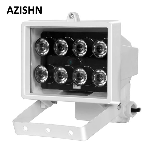 Zubehör CCTV 8PCS IR LEDs Array IR Illuminator Infrarot Lampe wasserdichte Metall Nachtsicht CCTV Fülllicht für CCTV -Überwachungskamera