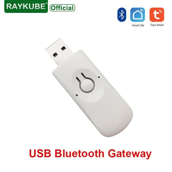 Controle Raykube B4 USB Bluetooth Gateway para Tuya App Smart Door Lock Wi -Fi Hub Bluetooth Smart Wireless Adapter Remote Control