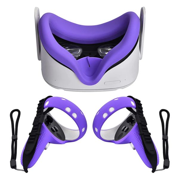 Accessori VR degli occhiali con cassa di copertura per maschera per gli occhi Custodia per Oculus Quest 2 Touch Grip con maniglia della cinghia delle nocche