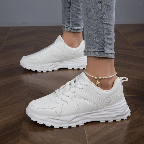 Sapatos casuais esportes femininos com opções de cores brancas placa leve de alta qualidade