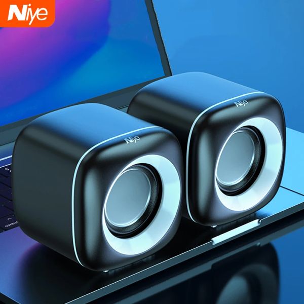 Alto -falantes USB Mini Speaker de Computador Estéreo Deep Bass Sound Box Speakers para PC Laptop Music Player Subwoofer Altowers