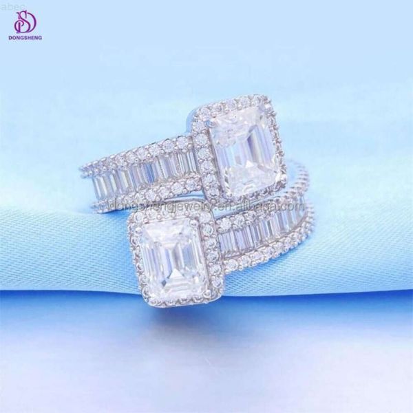 Tecnologia avançada de baixo preço VVS Princesa Cut Moissanite Mens Ring