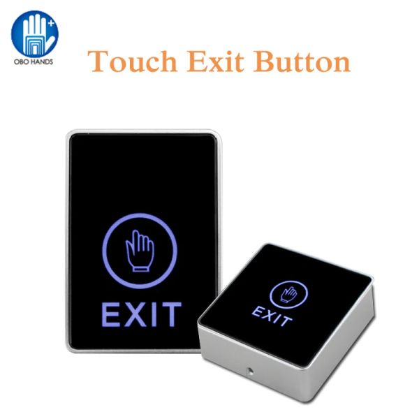 Accessoires Touch Exit -Taste -Release -Schalter mit blauem Licht für das Zugriffskontrollsystem für den Sicherheitsschutz des Zuhauses