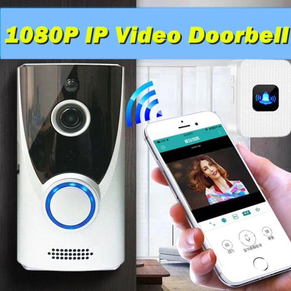 Intercom Ucybo Wi -Fi Видео Дверь Дверь 1080p HD Беспроводная интерком -интеркомпомочная связь Home Security IP -камера Infred Ir PIR -сигнализация видео дверь телефон телефон