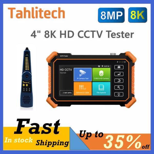 Дисплей IPC CCTV Обновление камеры Tester Tester Tester 8K IP -камера Тестирование Wi -Fi UTP Cable Tester IPC1910 Plus CCTV CVI TVI AHD Camera