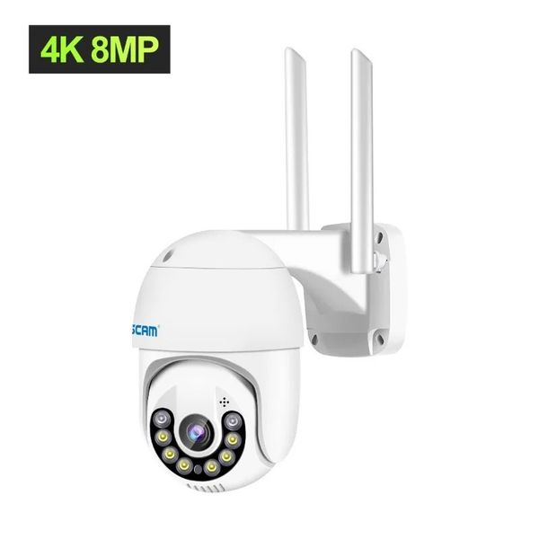 ESCAM QF800 8MP PAN/TILT AI Rilevamento umanoide Rilevamento automatico Cloud Storage WiFi1.telecamera di sicurezza AI esterna