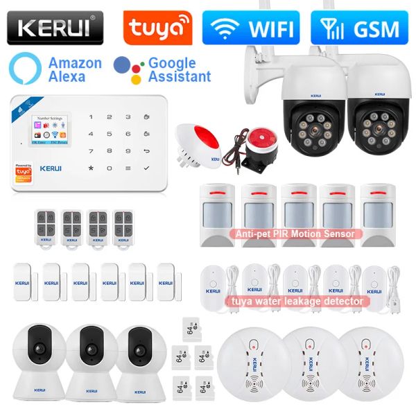 Комплекты Corina W181 Home Security Alarmen WiFi GSM Tuya Smart Ondersteuning Alexa Google Home Antipet Destor Dething Detecto Detecto