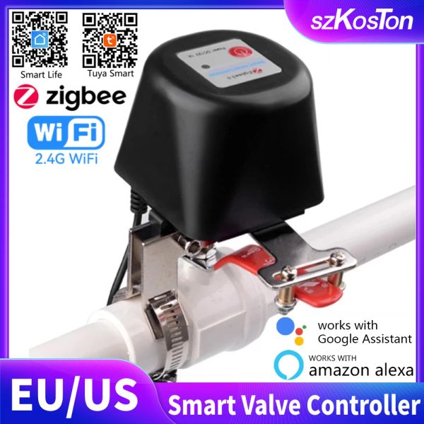 Kameras Tuya Zigbee WiFi Wasser VAE Gartenbewässerungssystem Smart Wasserhahn Controller Timer Gas Vae Sprachkontrolle für Alexa Google